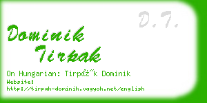 dominik tirpak business card